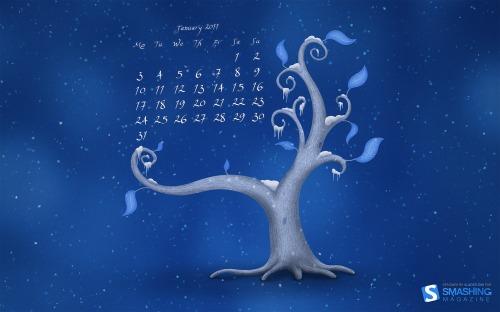icy tree smashing  8 Démarrez l’année 2011 avec un beau calendrier !