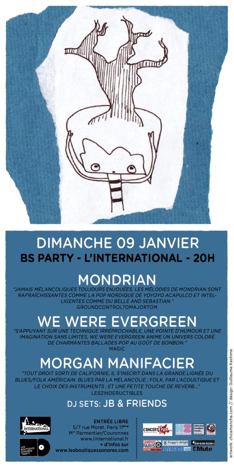 BS Party à l’International : Morgan Manifacier, We Were Evergreen et Mondrian