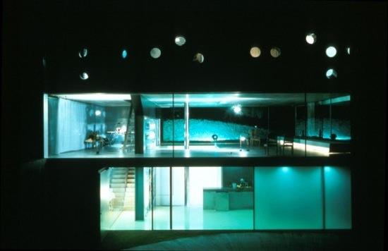 Maison à Bordeaux - Rem Koolhaas - Façade la nuit
