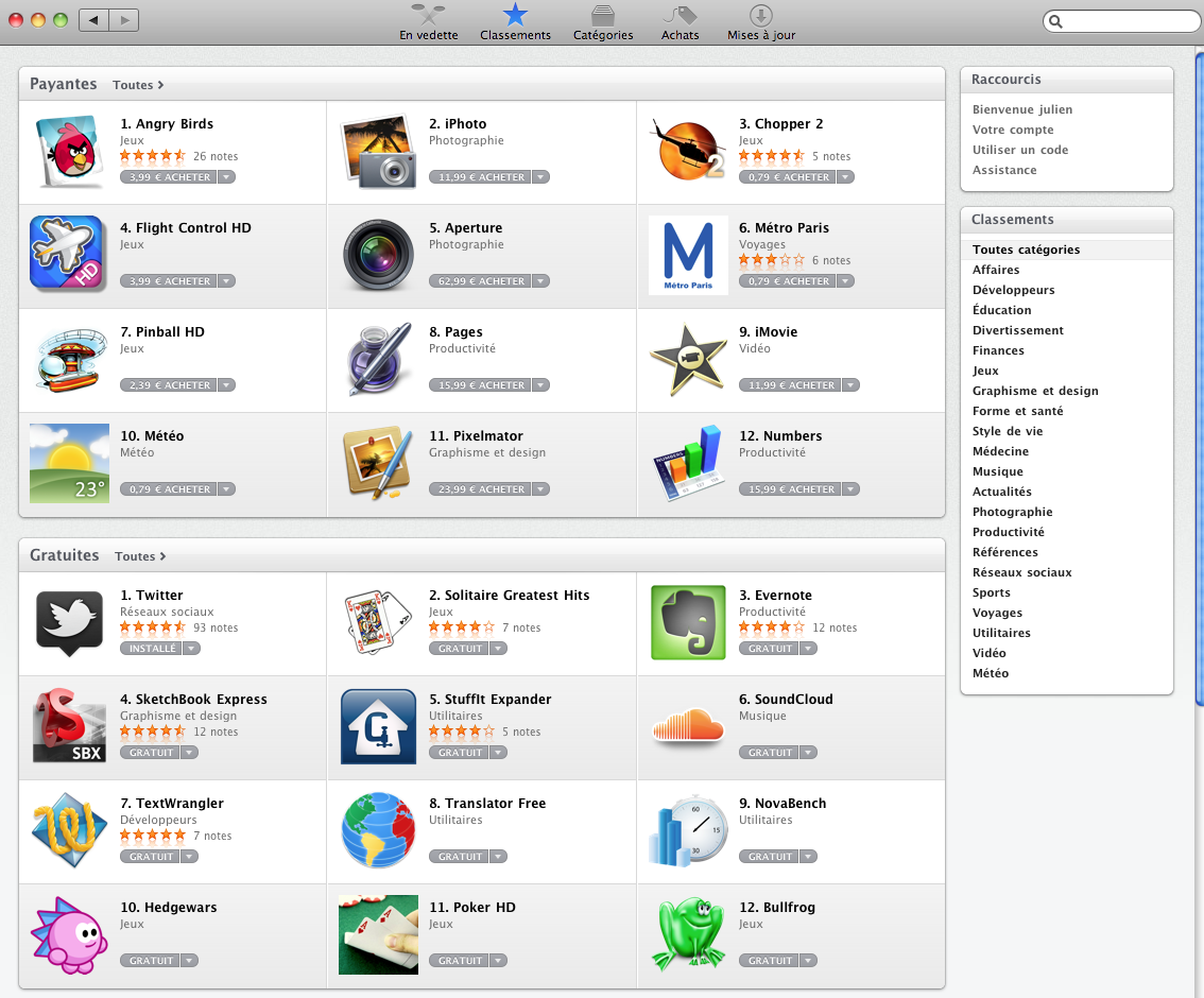 Mac App Store – Le début de l’unification de Mac OS et d’iOS ?