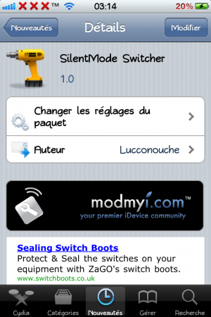SilentMode Switcher : passez votre iPhone en mode silencieux