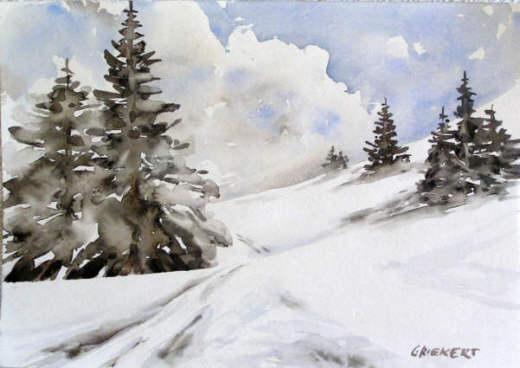 Les paysages enneigÃ©s â€“ Partie 5 â€“ La neige et des aquarellistes ...