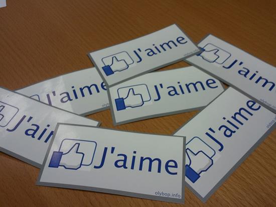sticker j'aime facebook J’ai reçu mes stickers « J’aime » olybop.info