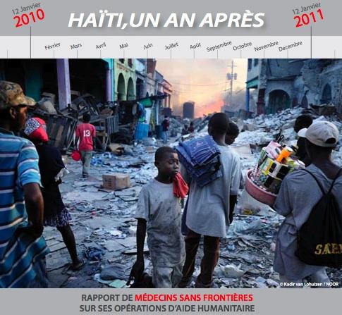 msf haiti one year later rapport evaluation ong communication presse