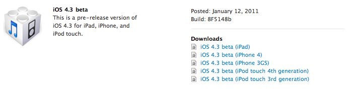iPhone 3G & iPod 2G vs iOS 4.3 : Fin des mises à jour ?
