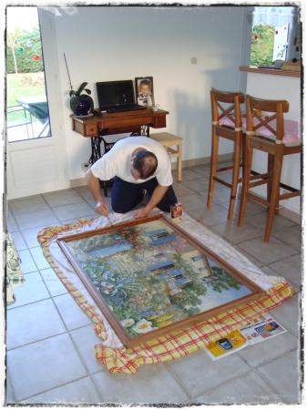 10 janvier 2011, la pose du tableau 10 janvier 2011, la pose du tableau