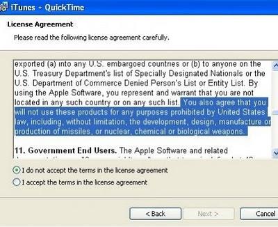 Licence iTunes