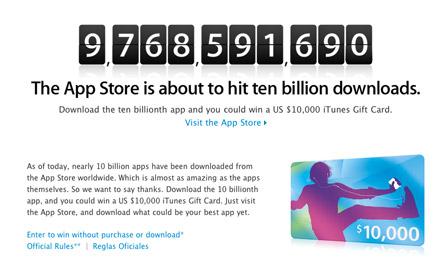 Bientôt 10 milliards d’applications app store télécharger