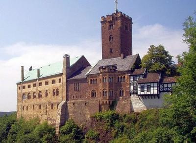Le château de la Wartburg à Eisenach,  photo de Thomas Doerfer, 21 mars 2004