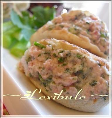 Mini-pitas à la salade de jambon Mini-pitas à la salade de jambon