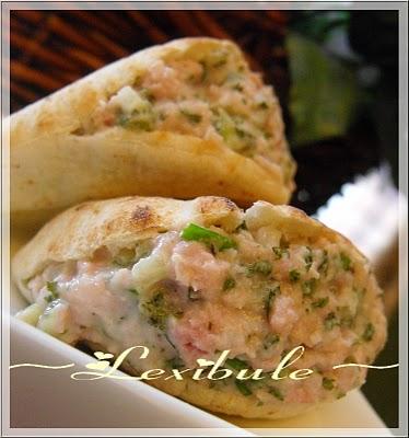 Mini-pitas à la salade de jambon Mini-pitas à la salade de jambon