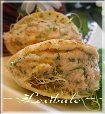 Mini-pitas à la salade de jambon Mini-pitas à la salade de jambon