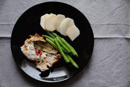 Poisson aux baies roses sur lit de Topinambours PoissonTopi4