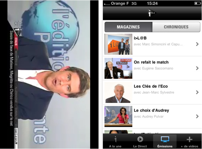 i></div> TELE apparait sur l’AppStore.