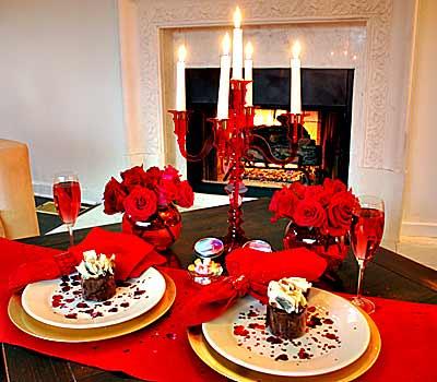 Décoration de table de st Valentin