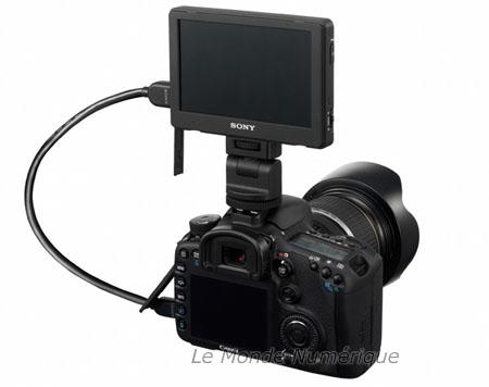 Ecran vidéo LCD Sony CLM-V55 pour les appareils reflex pour voir plus grand et plus net Ecran vidéo LCD Sony CLM-V55 pour les appareils reflex pour voir plus grand et plus net