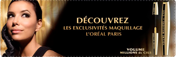 L'espace L'Oréal Paris sur Houra.fr est décoré de jolies bannières comme celle-ci !