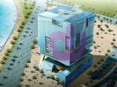 Un immeuble en forme de cube à Abu Dhabi