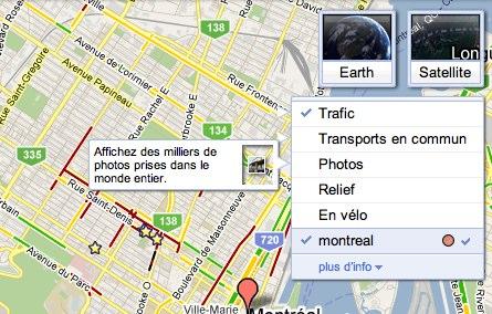 google-maps google maps Google Maps un widget pour accéder aux options