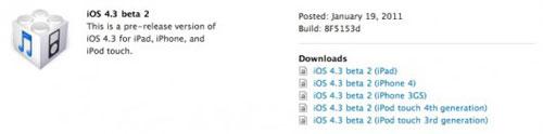 ios2.3b2 L’iOS 4.3 bêta 2 est disponible…