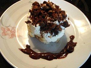 On mange quoi demain ? Le crumble banana split Le crumble banana split