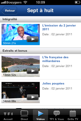 [iTunes] TF1 débarque sur iPhone et iPad..