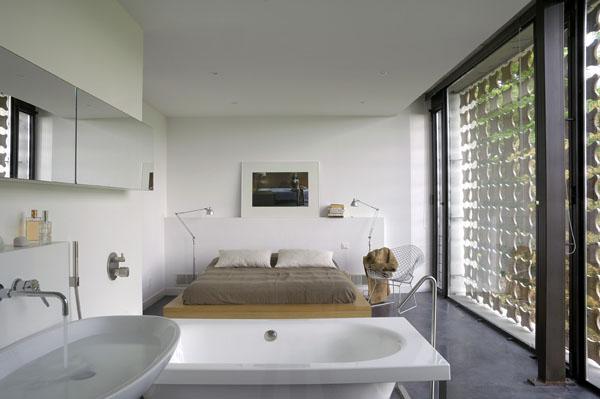 Biscuit chambre Chambre et salle de bains réunies - Photo Erick Saillet
