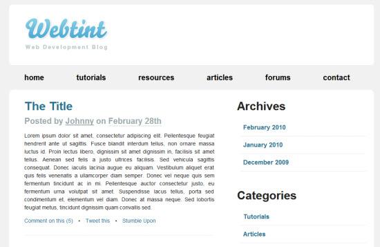 24 templates gratuits HTML5 et CSS3