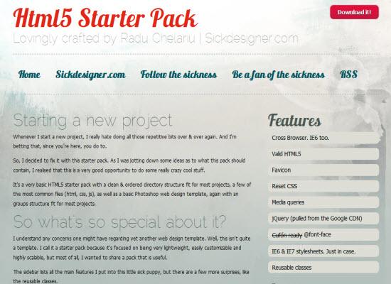 24 templates gratuits HTML5 et CSS3
