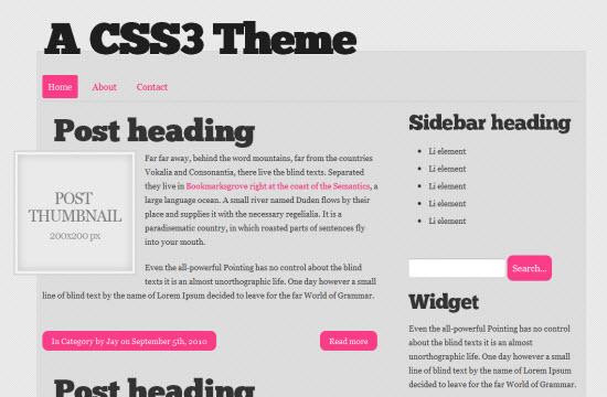 24 templates gratuits HTML5 et CSS3