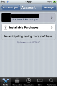 IMG_1195 Ajout de l’option « Manage Account » et du Theme Center sur Cydia