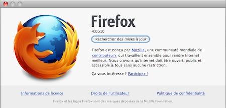 Firefox 4 bêta 10 disponible au téléchargement