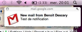 gmail notification Gmail + Chrome = notifications de mails et de messages tchat
