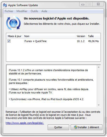 Apple iTunes 10.1.2 Apple iTunes 10.1.2