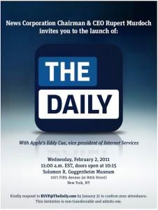 The Daily : le journal développé pour l’iPad présenté le 2 février