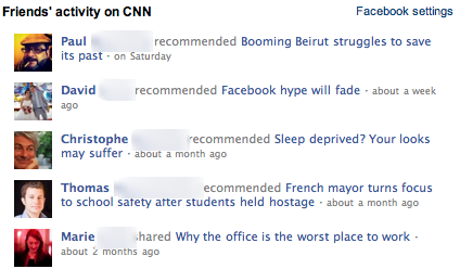 Flux d'activité Facebook 3 Flux d'activité Facebook 3