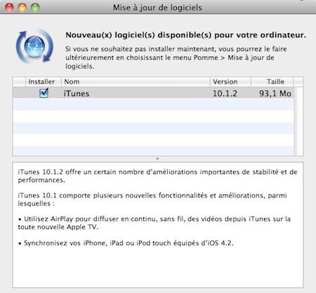 iTunes ce met à jour en Version 10.1.2 !