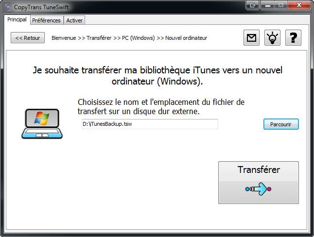 TUTO TuneSwift : Transférer la bibliothèque iTunes vers un autre PC
