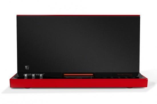 Soundfreaq SFQ-01 dock Image soundfreaq red black sound platform dock 550x363 Soundfreaq SFQ 01R