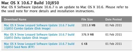 Troisième Bêta pour Mac OS X 10.6.7