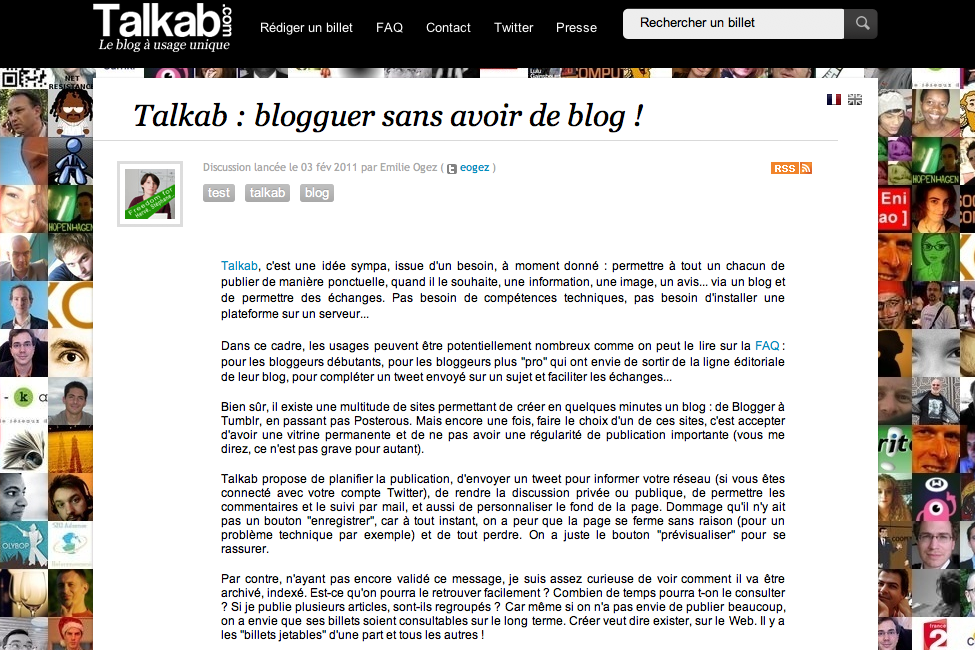 Talkab : blogguer sans avoir de blog !