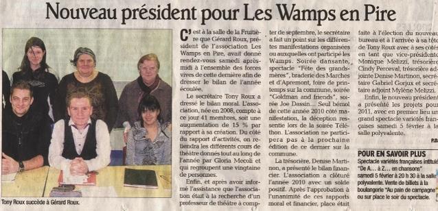 Revue de presse du 27 janvier au 3 février 2011 article du 3 février