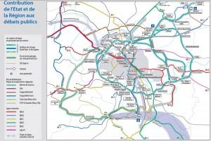 Grand Paris Express Voici les tracés du supermétro sur lequel devraient se mettre d’accord la région et le gouvernement. Deux points bloquent toujours : la liaison en métro automatique vers Saclay défendue par l’Etat ; le nombre de gares jugé insuffisant par la région.