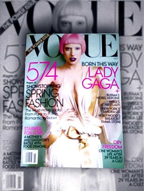 - Lady Gaga et sa perruque rose sont en couverture du Vogue US pour Mars 2011 !