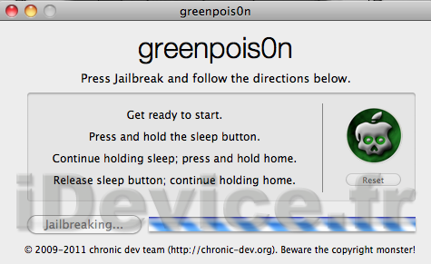 Tuto – Jailbreak iOS 4.2.1 untethered avec Greenpois0n RC5