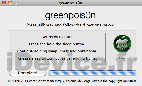 Tuto – Jailbreak iOS 4.2.1 untethered avec Greenpois0n RC5