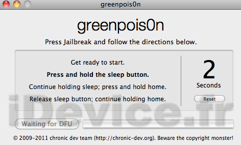 Tuto – Jailbreak iOS 4.2.1 untethered avec Greenpois0n RC5