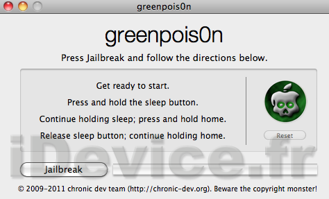 Tuto – Jailbreak iOS 4.2.1 untethered avec Greenpois0n RC5