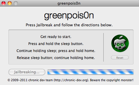 Tutoriel : Jailbreak avec Greenpois0n iOS 4.2.1 all devices [Mac OS X]