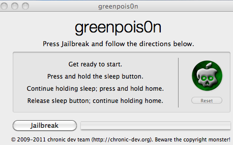 Tutoriel : Jailbreak avec Greenpois0n iOS 4.2.1 all devices [Mac OS X]